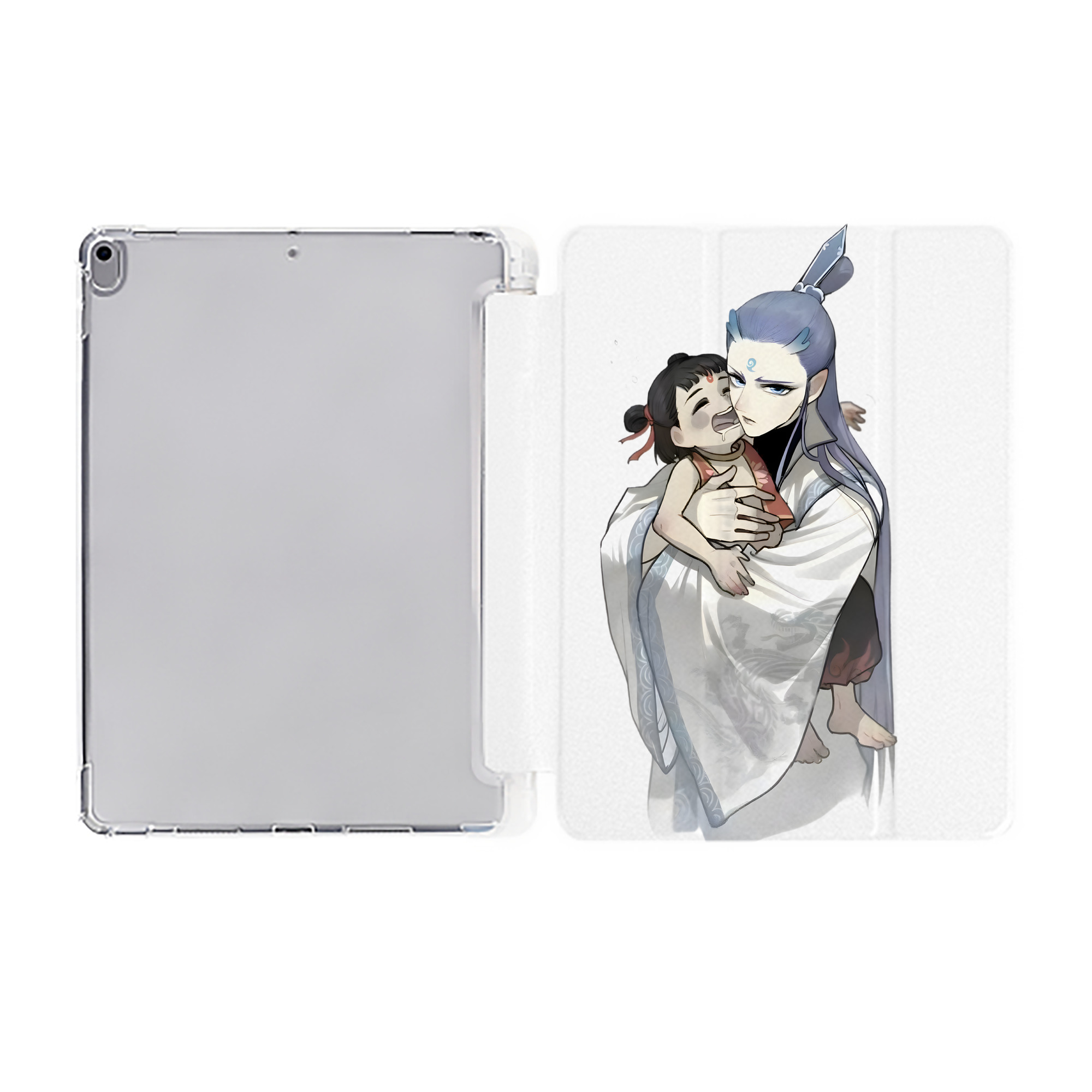 （画像用） Ne Zha 2 ナタ 魔童の大暴れ IPad ケース ペン収納付き 三つ折りスタンド PUレザー×シリコン 対応機種9.5/10.5/10.9インチ